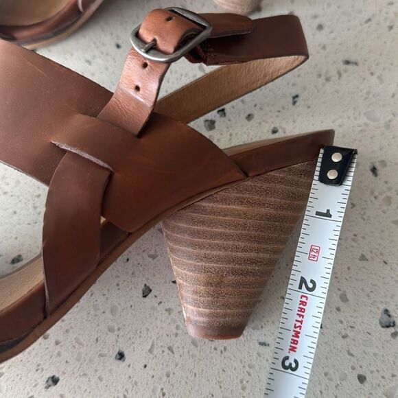 Lucky Brand Veneesha Women's Brown Leather Strappy Cone Heel Sandals Boho Size 5 - Picture 7 of 12